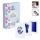 LindaLime Baba kéz és lábnyomat megörökítő kék (22-es lábméretig)+ képkeret